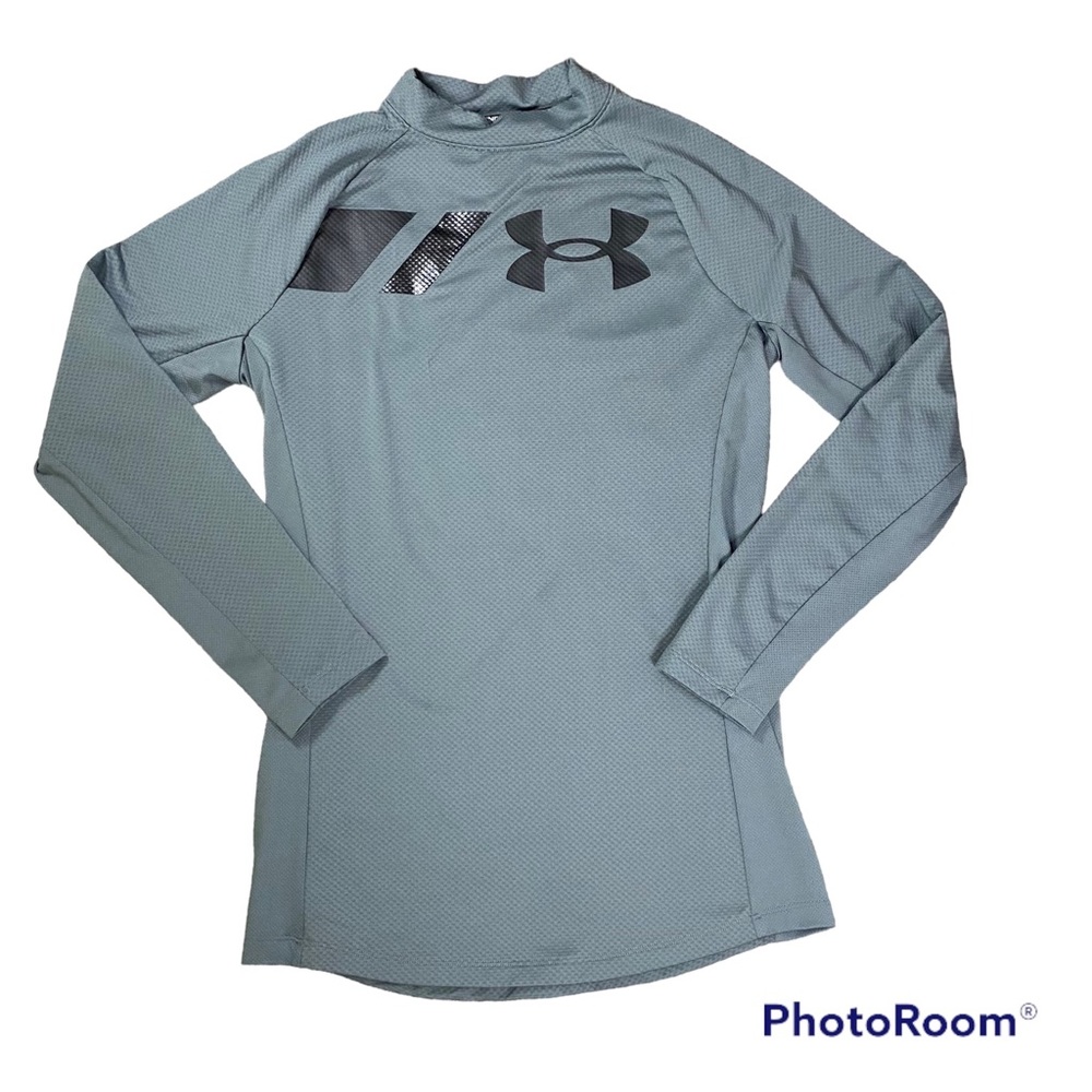 Under Armour UA Coldgear Grid Mesh Base Layer Fitted Mock Neck SIze S